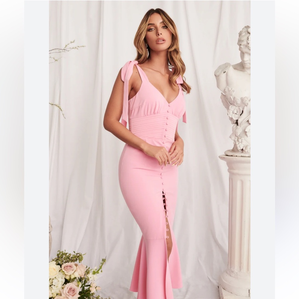 Lavish Alice pink midi dress